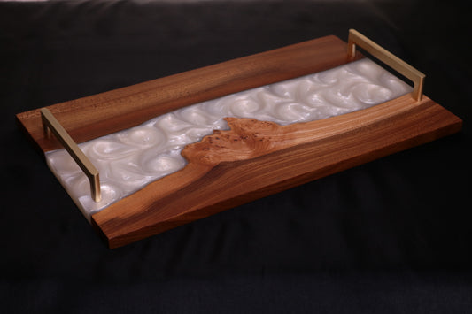 Pearlescent Burl Elm Serving Board