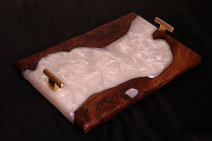 Pearlescent Burl Elm Serving Board