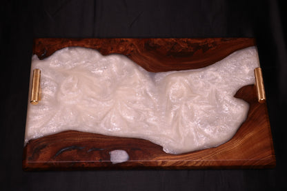 Pearlescent Burl Elm Serving Board